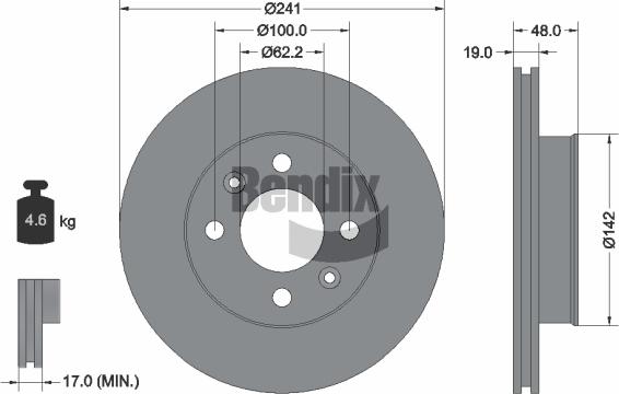 BENDIX Braking BDS1470 - Disque de frein cwaw.fr