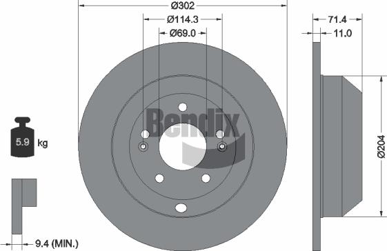 BENDIX Braking BDS1472 - Disque de frein cwaw.fr