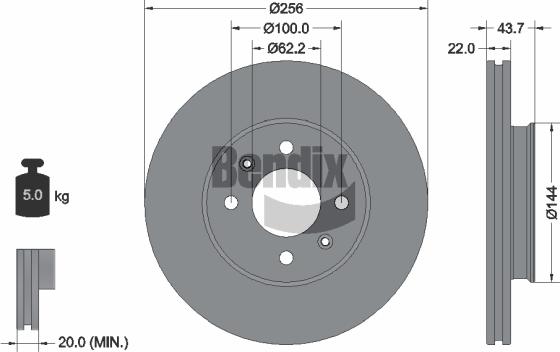 BENDIX Braking BDS1595 - Disque de frein cwaw.fr