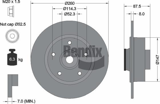 BENDIX Braking BDS1543 - Disque de frein cwaw.fr