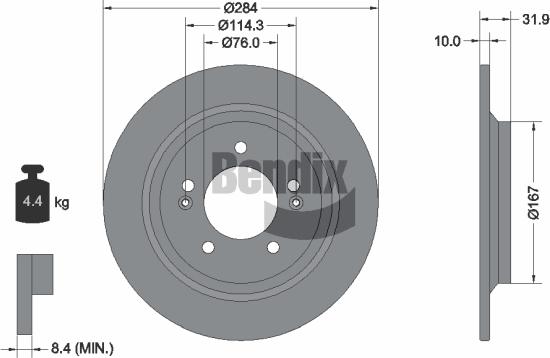 BENDIX Braking BDS1566 - Disque de frein cwaw.fr