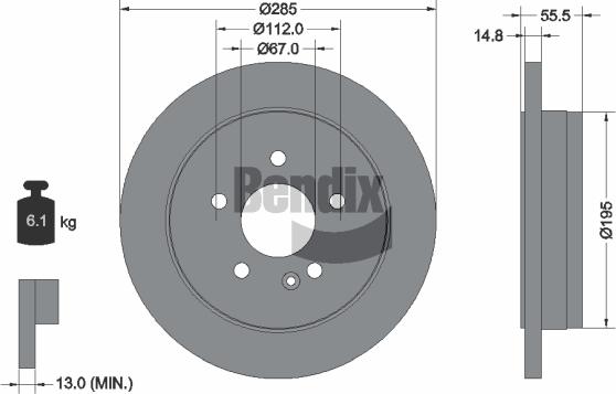 BENDIX Braking BDS1501 - Disque de frein cwaw.fr