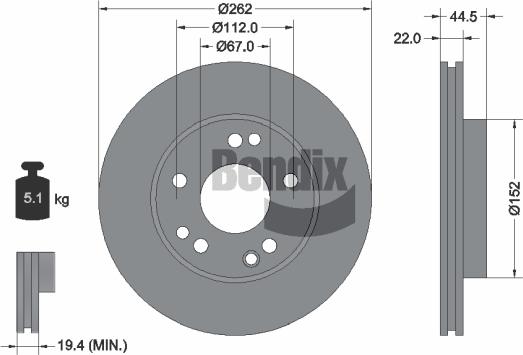 BENDIX Braking BDS1511 - Disque de frein cwaw.fr