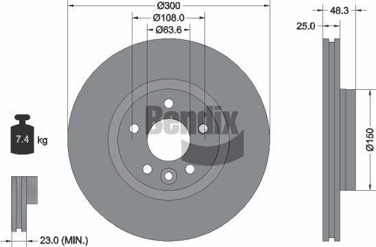 BENDIX Braking BDS1533 - Disque de frein cwaw.fr