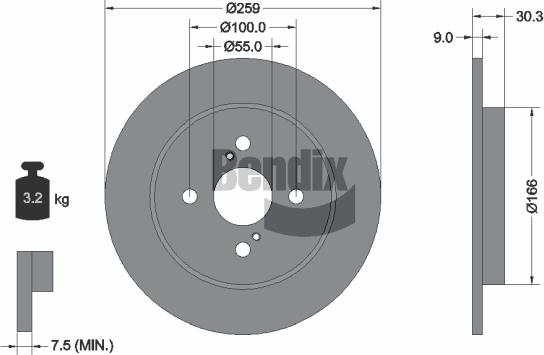 BENDIX Braking BDS1524 - Disque de frein cwaw.fr