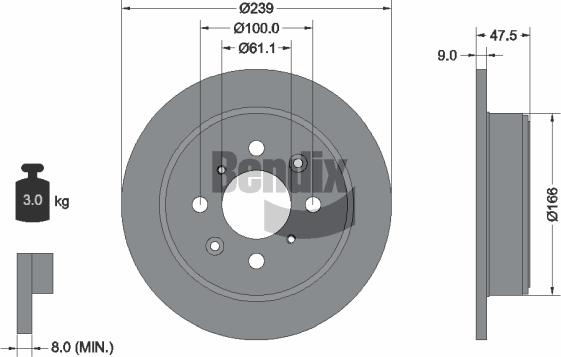 BENDIX Braking BDS1649 - Disque de frein cwaw.fr