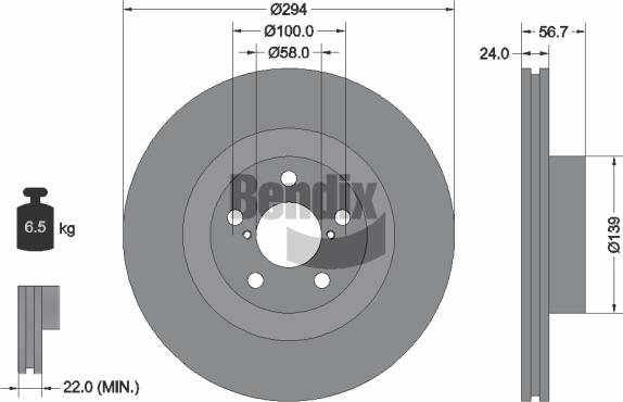 BENDIX Braking BDS1644 - Disque de frein cwaw.fr