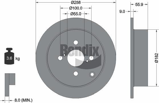 BENDIX Braking BDS1650 - Disque de frein cwaw.fr