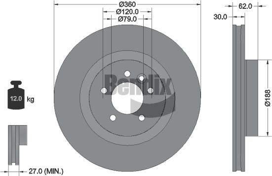 BENDIX Braking BDS1653 - Disque de frein cwaw.fr