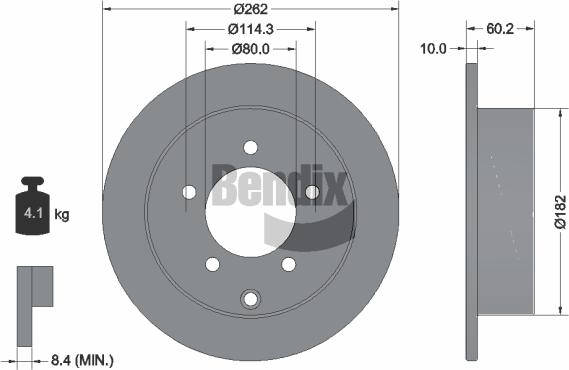 BENDIX Braking BDS1660 - Disque de frein cwaw.fr