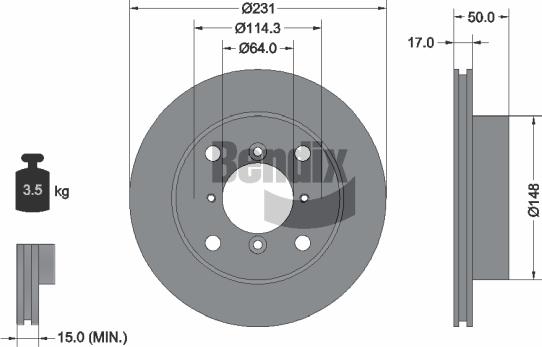 BENDIX Braking BDS1688 - Disque de frein cwaw.fr