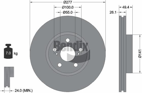 BENDIX Braking BDS1683 - Disque de frein cwaw.fr