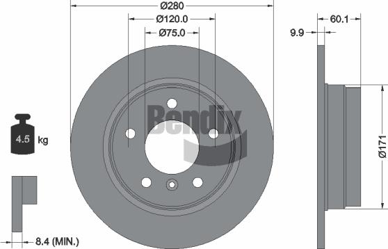 BENDIX Braking BDS1639 - Disque de frein cwaw.fr