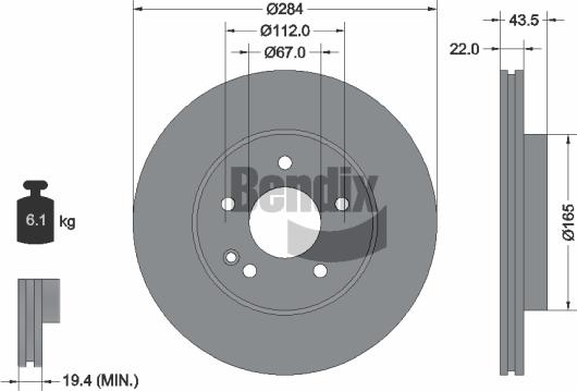 BENDIX Braking BDS1674 - Disque de frein cwaw.fr