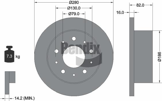 BENDIX Braking BDS1099 - Disque de frein cwaw.fr