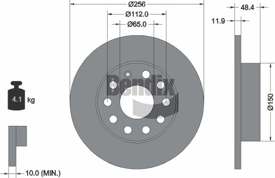 BENDIX Braking BDS1049 - Disque de frein cwaw.fr