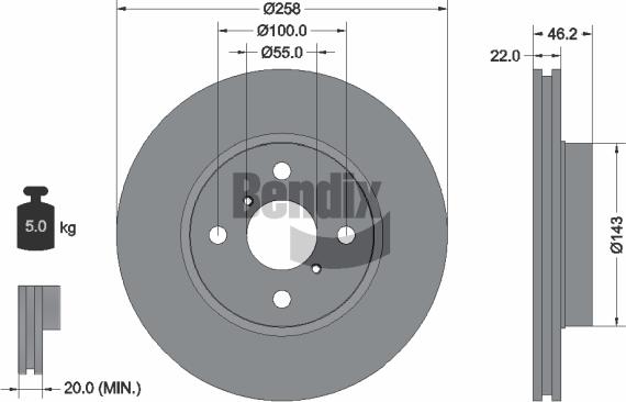 BENDIX Braking BDS1065 - Disque de frein cwaw.fr