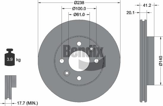 BENDIX Braking BDS1066 - Disque de frein cwaw.fr