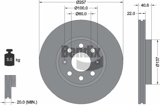 BENDIX Braking BDS1005 - Disque de frein cwaw.fr