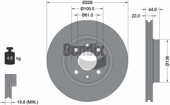 BENDIX Braking BDS1008 - Disque de frein cwaw.fr