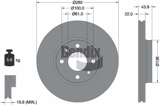 BENDIX Braking BDS1003 - Disque de frein cwaw.fr