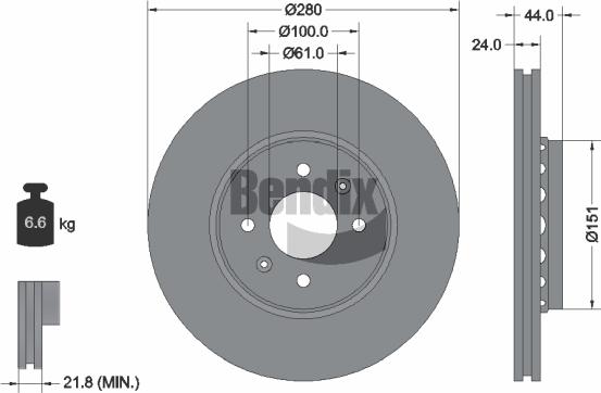 BENDIX Braking BDS1012 - Disque de frein cwaw.fr