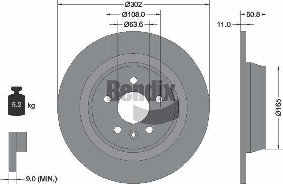 BENDIX Braking BDS1080 - Disque de frein cwaw.fr