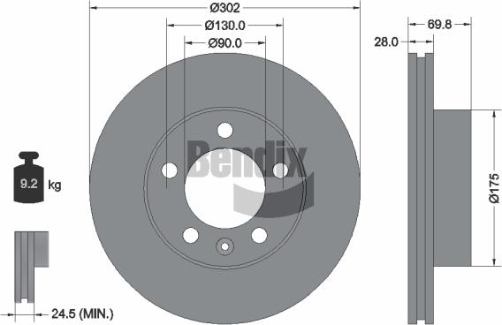 BENDIX Braking BDS1035 - Disque de frein cwaw.fr