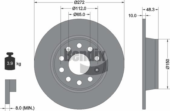 BENDIX Braking BDS1029 - Disque de frein cwaw.fr