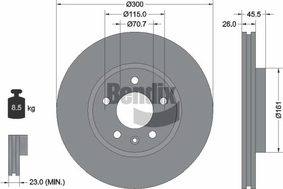 BENDIX Braking BDS1079HC - Disque de frein cwaw.fr