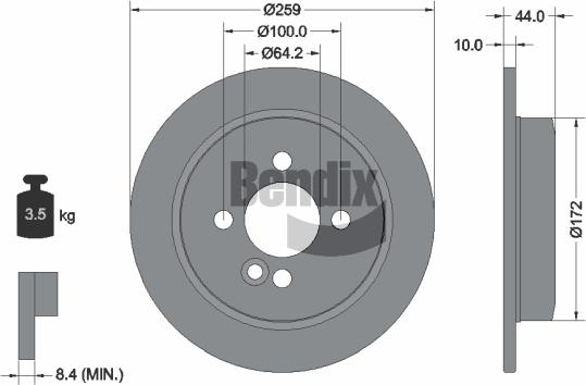 BENDIX Braking BDS1077 - Disque de frein cwaw.fr