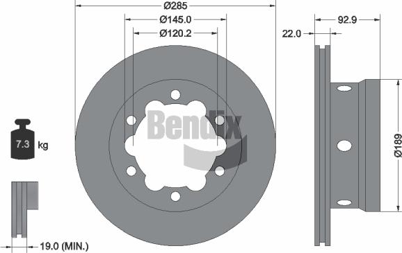 BENDIX Braking BDS1199 - Disque de frein cwaw.fr