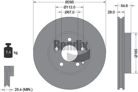 BENDIX Braking BDS1194HC - Disque de frein cwaw.fr