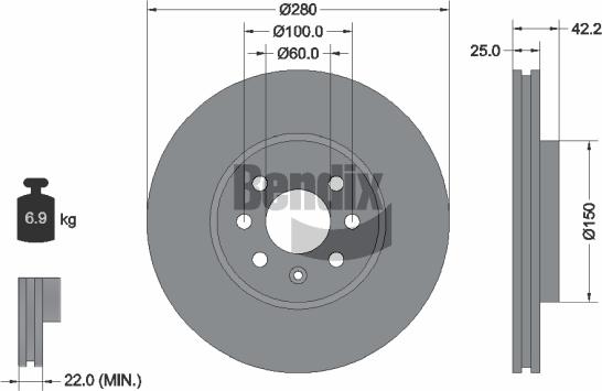 BENDIX Braking BDS1193 - Disque de frein cwaw.fr