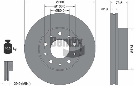 BENDIX Braking BDS1149 - Disque de frein cwaw.fr