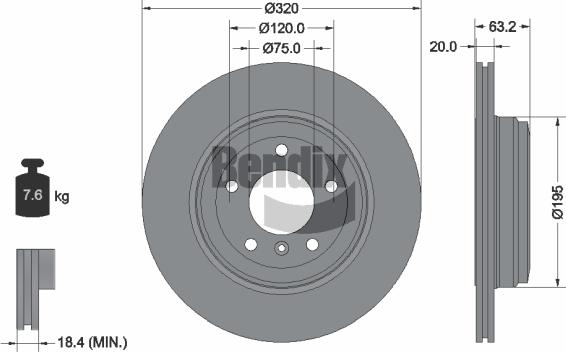 BENDIX Braking BDS1145 - Disque de frein cwaw.fr