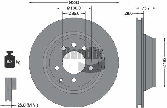 BENDIX Braking BDS1143 - Disque de frein cwaw.fr