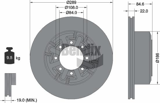 BENDIX Braking BDS1154 - Disque de frein cwaw.fr