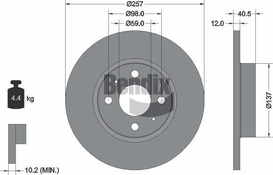 BENDIX Braking BDS1157 - Disque de frein cwaw.fr