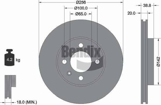 BENDIX Braking BDS1115 - Disque de frein cwaw.fr