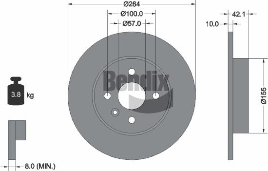 BENDIX Braking BDS1182 - Disque de frein cwaw.fr