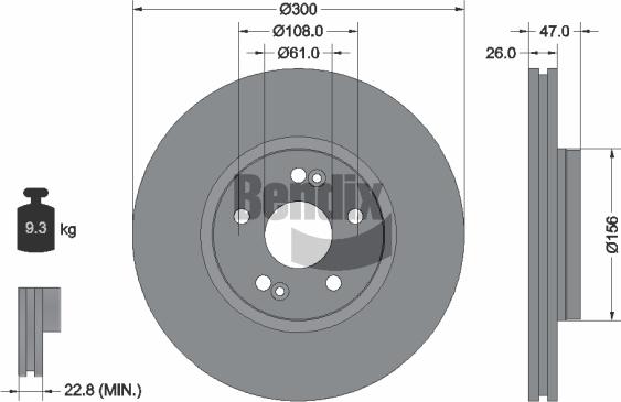 BENDIX Braking BDS1125 - Disque de frein cwaw.fr