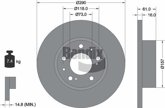 BENDIX Braking BDS1899 - Disque de frein cwaw.fr