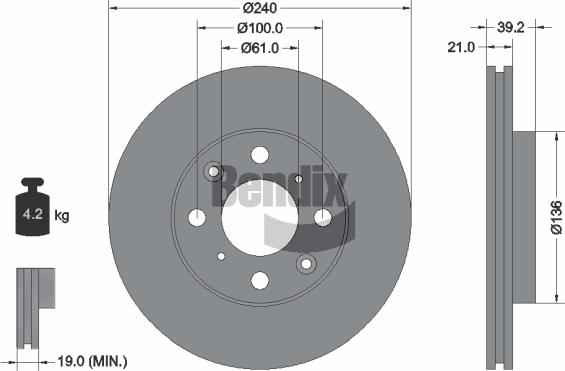 BENDIX Braking BDS1894 - Disque de frein cwaw.fr