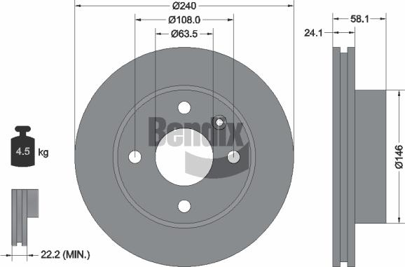 BENDIX Braking BDS1851 - Disque de frein cwaw.fr