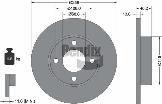 BENDIX Braking BDS1866 - Disque de frein cwaw.fr