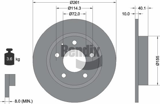 BENDIX Braking BDS1819 - Disque de frein cwaw.fr