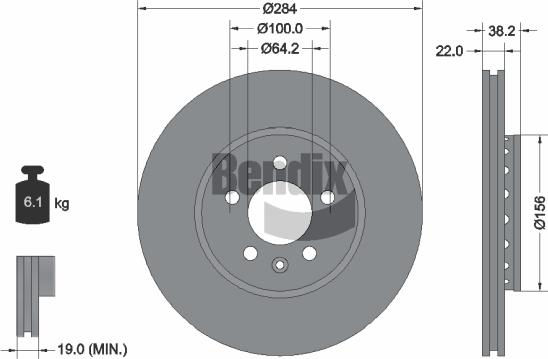 BENDIX Braking BDS1889 - Disque de frein cwaw.fr