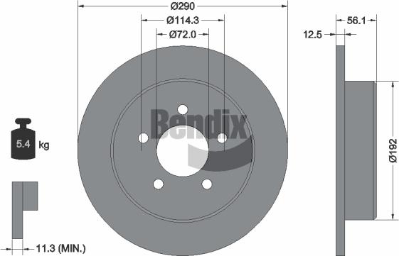 BENDIX Braking BDS1884 - Disque de frein cwaw.fr