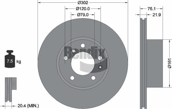 BENDIX Braking BDS1887 - Disque de frein cwaw.fr